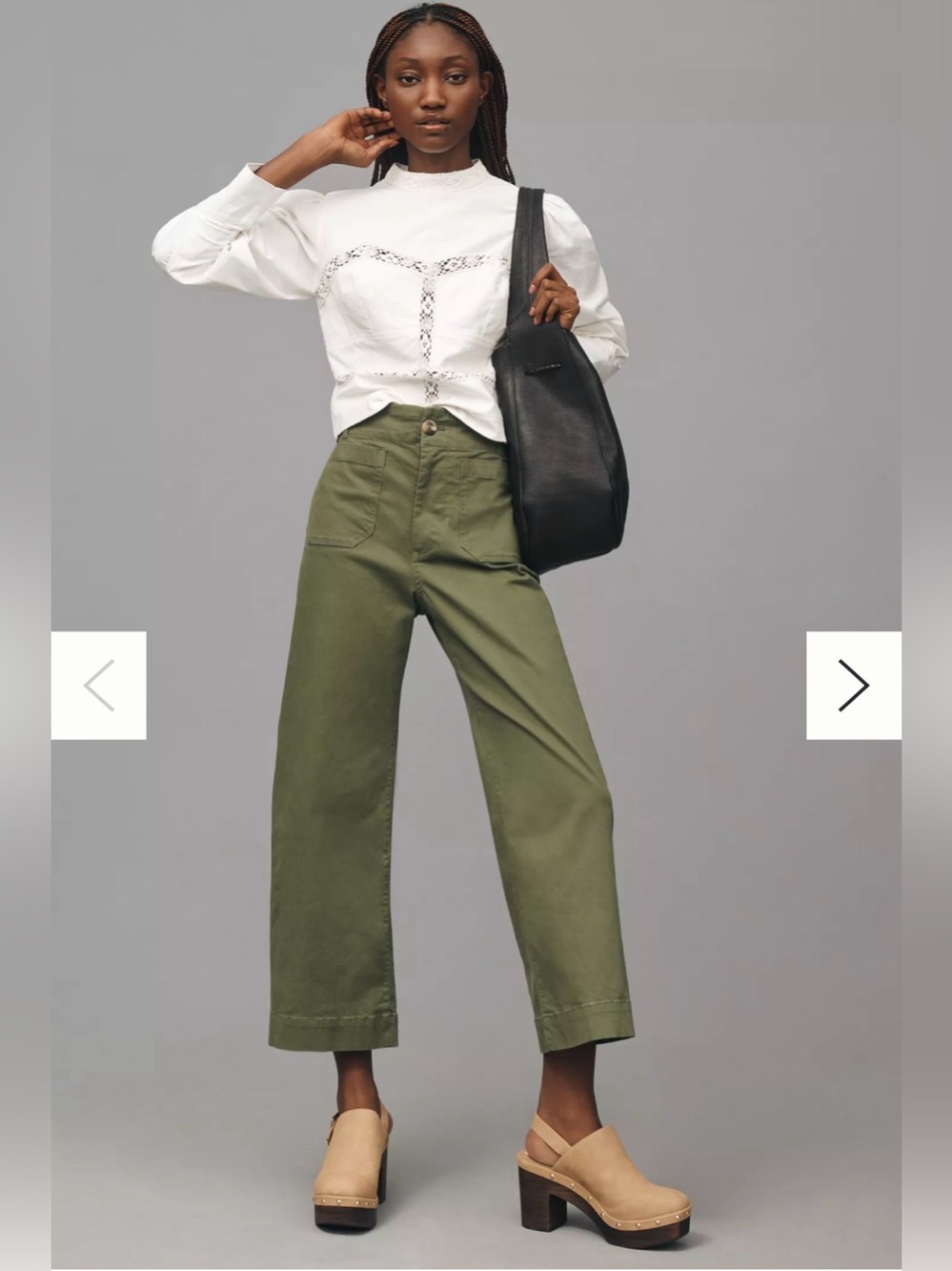 Maeve Anthropologie Colette Crop Wide-Leg Pants
